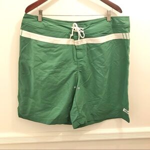 NWT Adidas Swim Shorts XL Nordic green white retro vintage 9” trunks